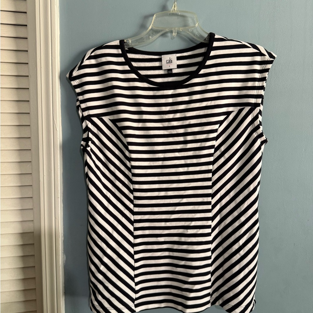 CAbi Black and White Striped Knit Top - Picture 2 of 16